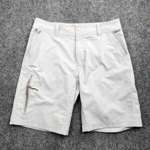 Simms Shorts Mens 32 Gray 9" Fishing Hiking Cargo Zip Pocket Outdoor Casual